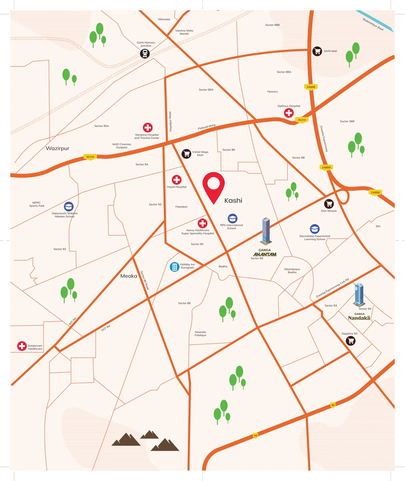 Kashi - Grand Premium Floors — location / connectivity map