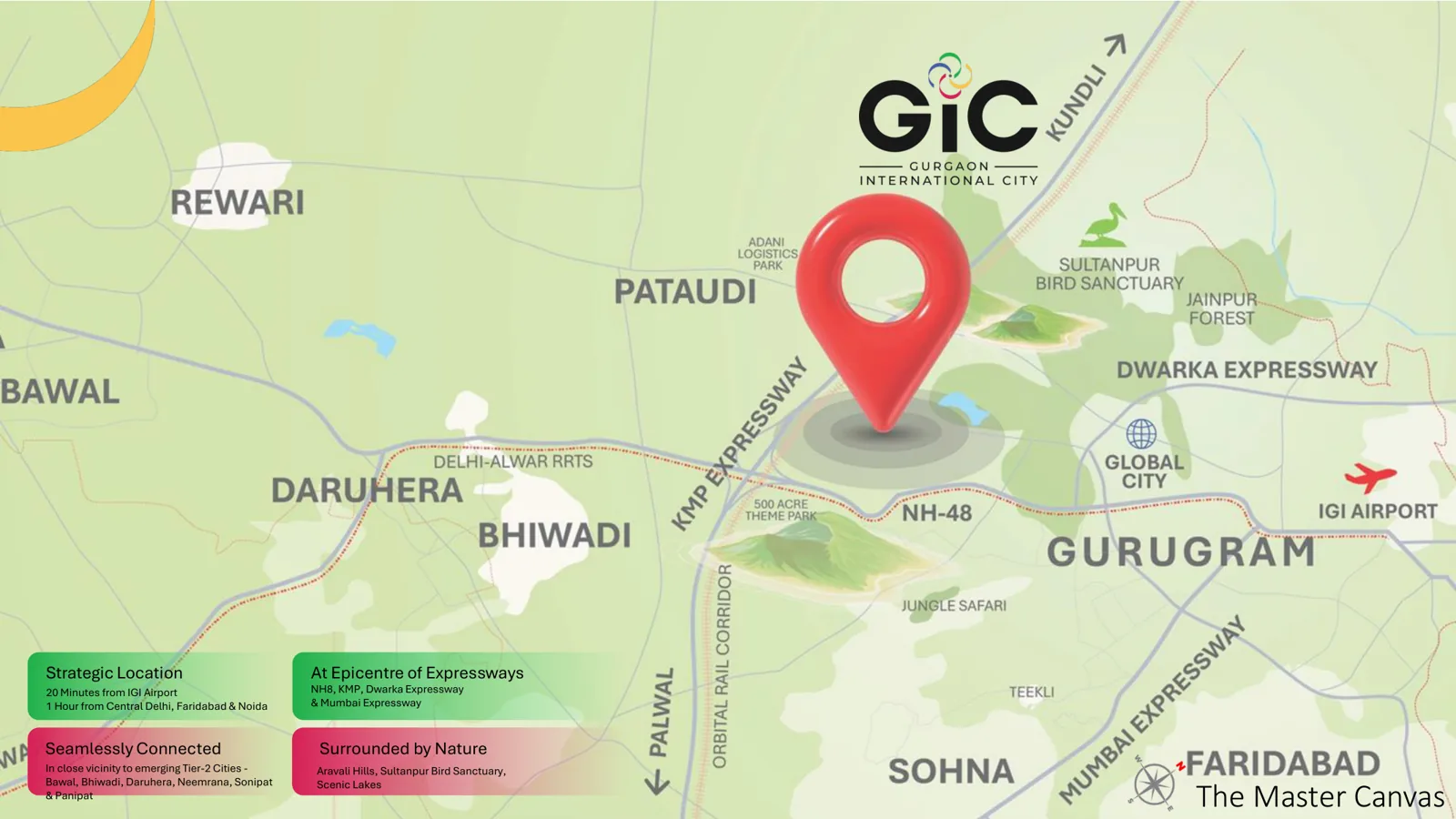 M3M Innovation Park at Gurgaon International City — location / connectivity map