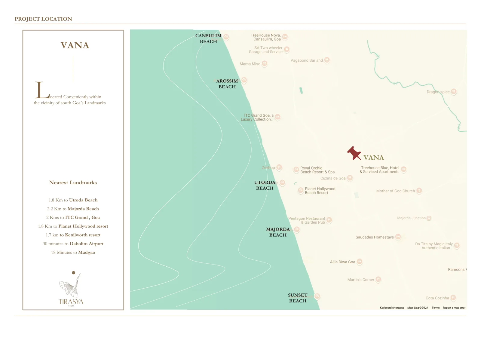 Vana by Tirasya Estates — location / connectivity map